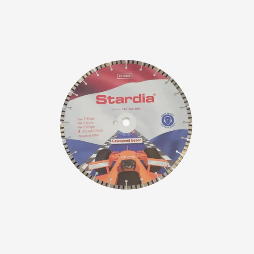 Stardia TBL-350: diamantzaagblad 350mm met zeer lange levensduur op beton, voor bandenzaag