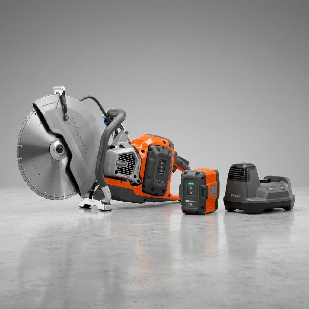 Pakketaanbieding accu Bandenzaag / doorslijper Husqvarna K1 pace 350mm, 2x accu, 1x snellader, 1x zaagblad
